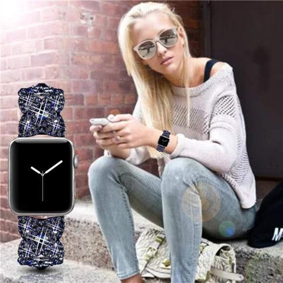 Bling Bands for Compatible with Apple Watch Ultra Iwatch Series 9 8 7 6 5 4 3 2 - Picture 2 of 7